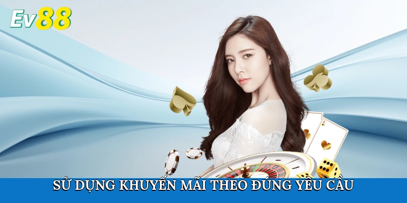 Sử dụng khuyến mãi theo đúng yêu cầu